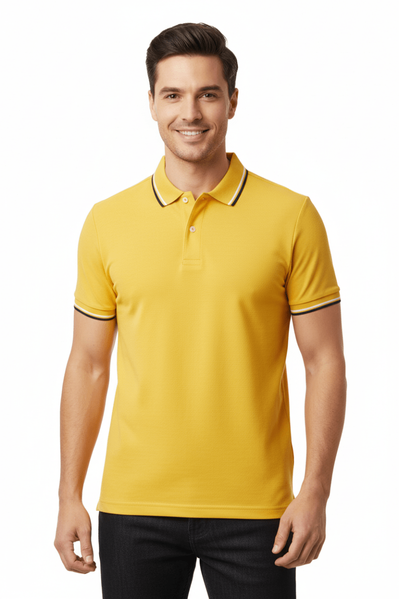 Men’S Slim Pique Solid Polo With Flat Knit Collar S - Shop Giordano