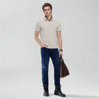 Men’S Slim Pique Solid Polo With Flat Knit Collar S - Shop Giordano