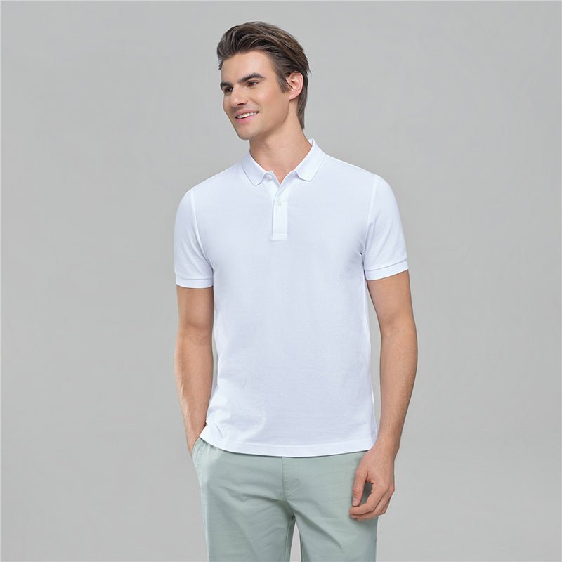Men’S Slim Solid Pique Polo With Flat Knit Collar & Soft Finish S - Shop Giordano