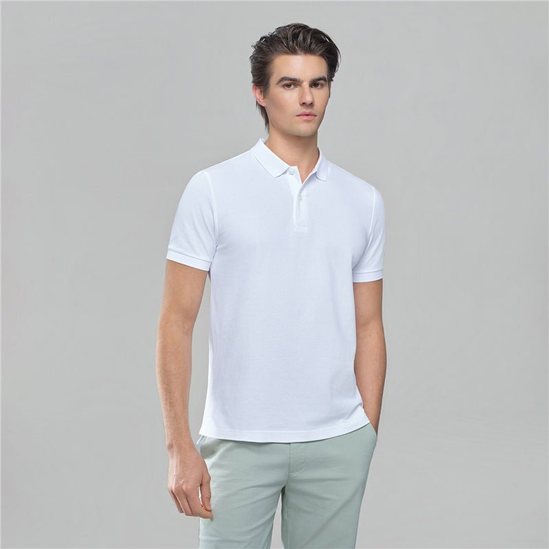 Men’S Slim Solid Pique Polo With Flat Knit Collar & Soft Finish S - Shop Giordano