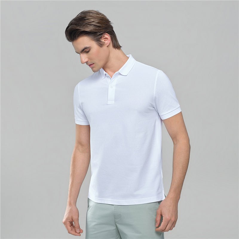 Men’S Slim Solid Pique Polo With Flat Knit Collar & Soft Finish S - Shop Giordano