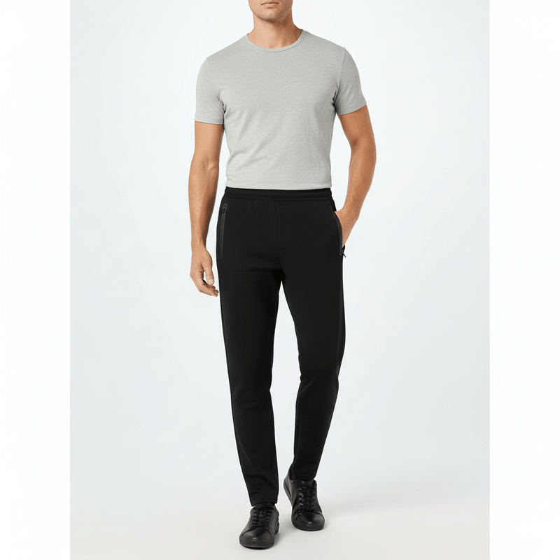 Men's Slim Taper Mid - Rise Cotton Blend Knit Jogger Pants S - Shop Giordano