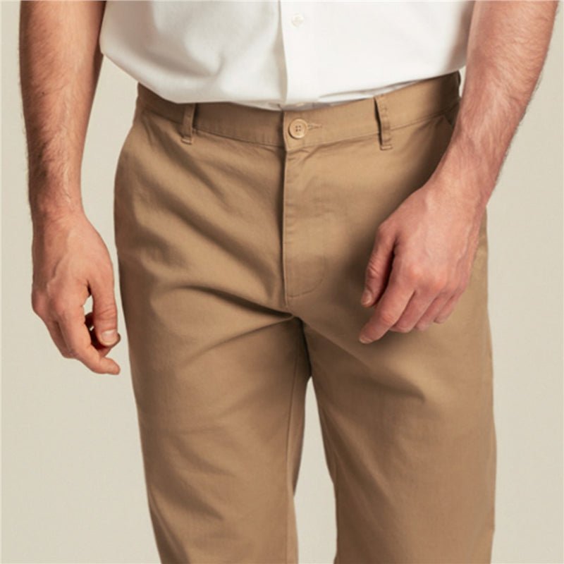 Men’S Slim Taper Stretch Cotton Khaki Pants 30 - Shop Giordano