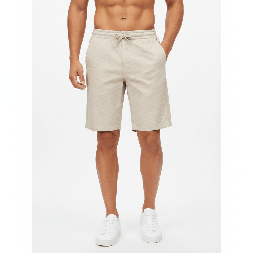 Men’S Slim Twill Bermuda Shorts With Elastic Waist S - Shop Giordano