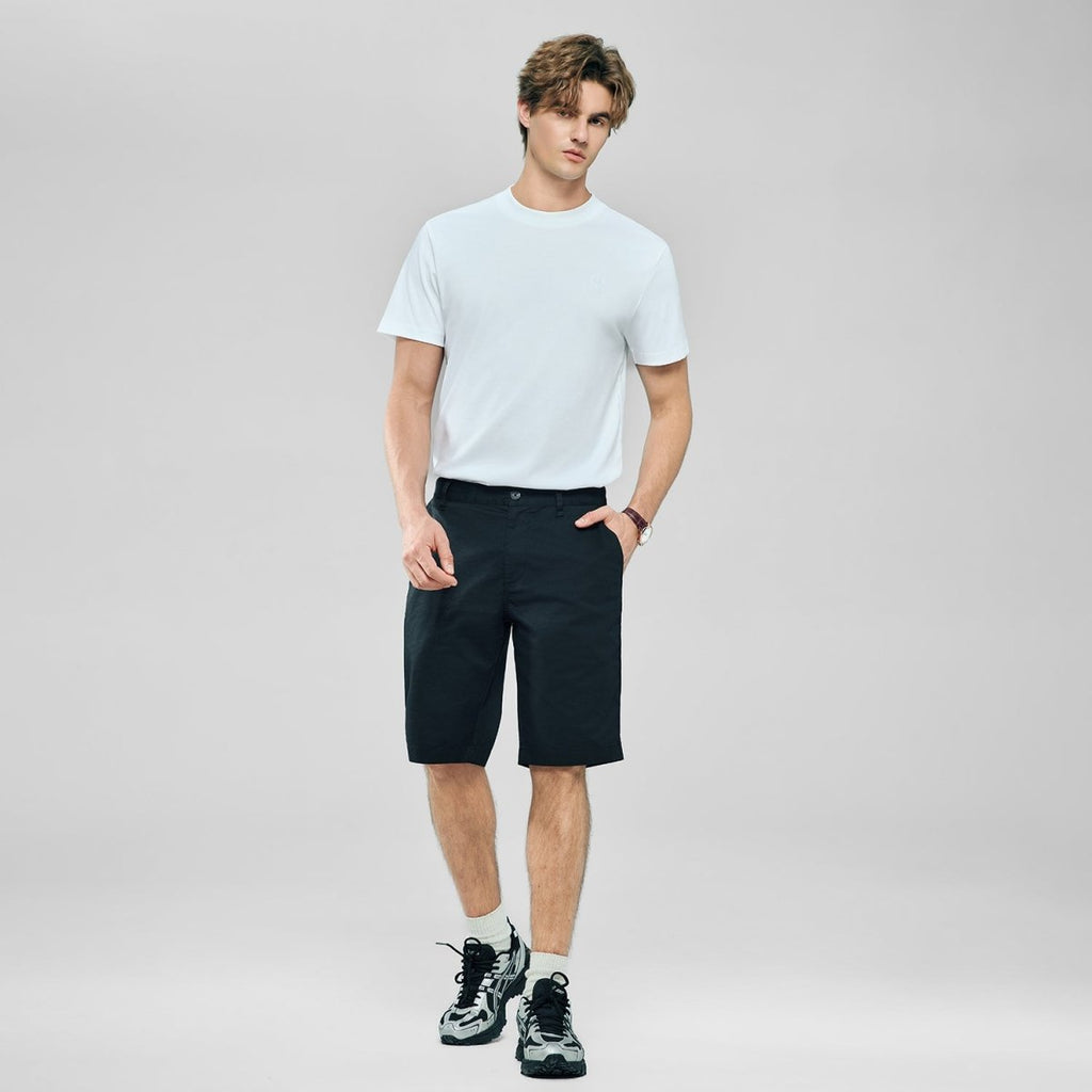 Giordano Men's Slim Twill Bermuda Shorts With Stretch Waist - first_variant_option_2 Premium Shorts for Giordano
