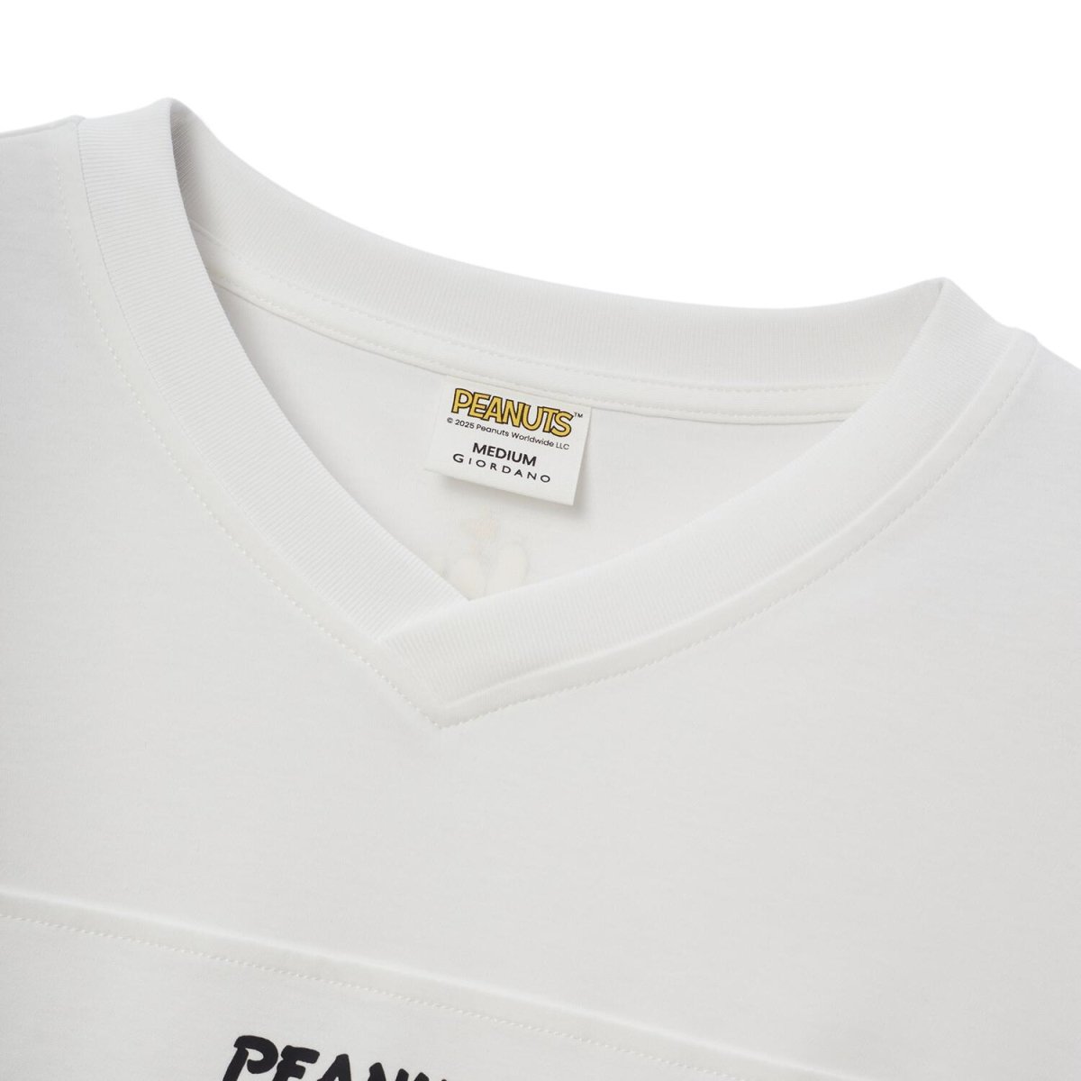 Giordano Men's Snoopy Peanuts 75 Football Print Tee - Premium Print Tee