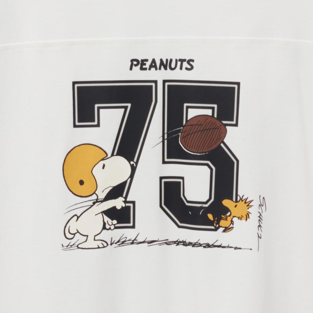 Giordano Men's Snoopy Peanuts 75 Football Print Tee - Premium Print Tee