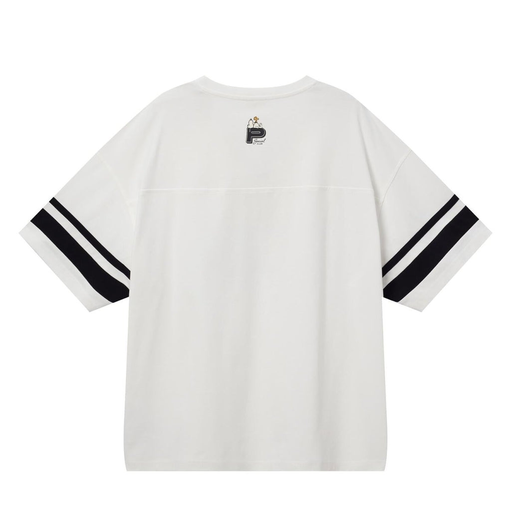 Giordano Men's Snoopy Peanuts 75 Football Print Tee - Premium Print Tee
