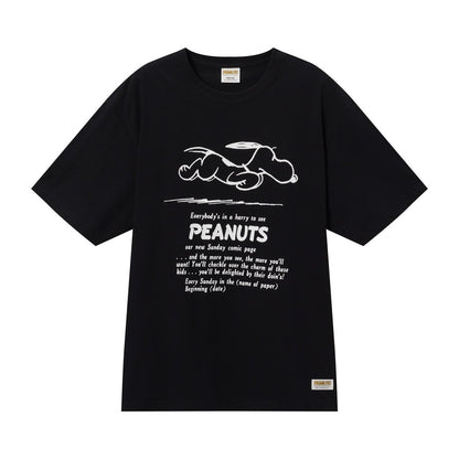 Men's Snoopy Print Tee: Relaxed Fit, Sorona Blend Comfort - Giordano