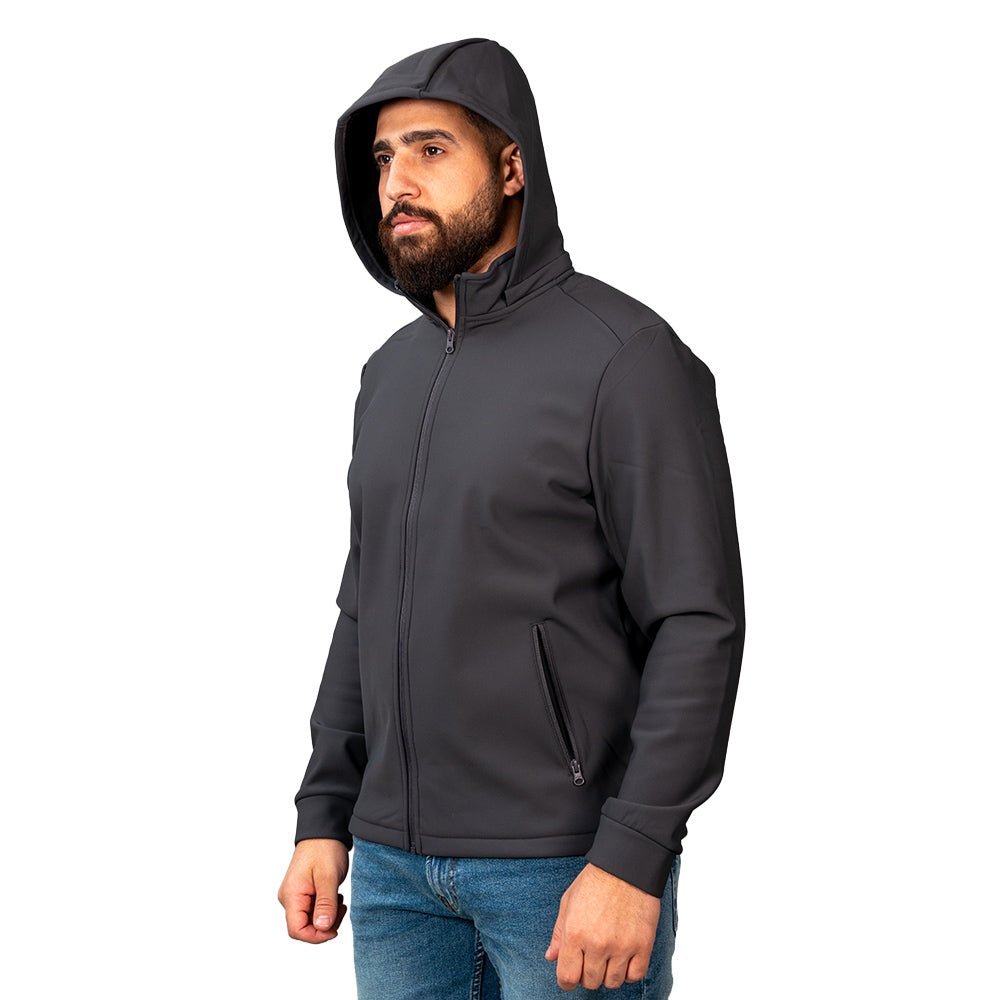 Giordano Men's Softshell Fleece Hoodie Jacket With Full-Zip - Premium Jackets