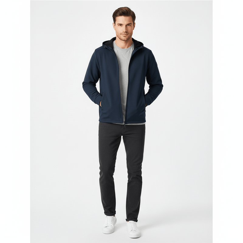 Giordano Men's Softshell Fleece Hoodie Jacket With Full-Zip - Premium Jackets