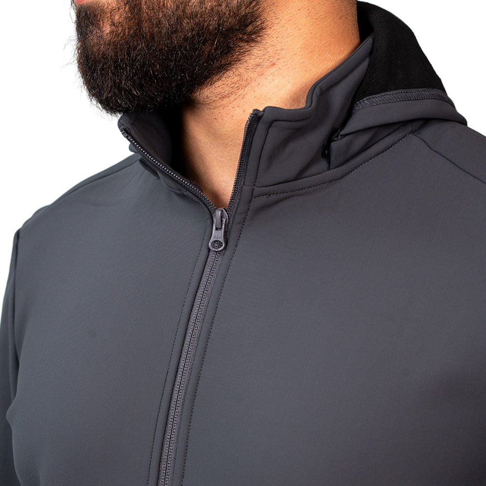 Giordano Men's Softshell Fleece Hoodie Jacket With Full-Zip - Premium Jackets