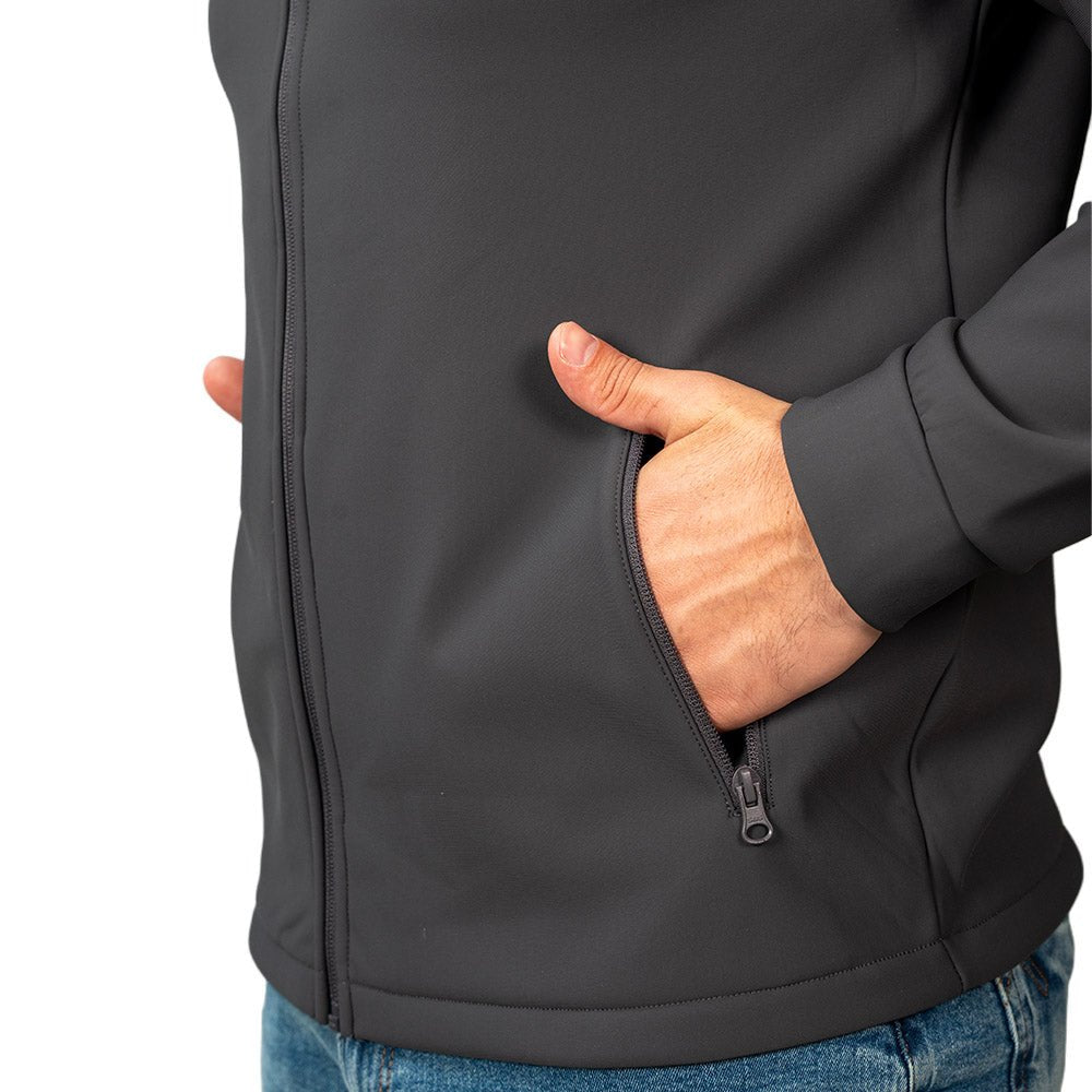 Giordano Men's Softshell Fleece Hoodie Jacket With Full-Zip - Premium Jackets