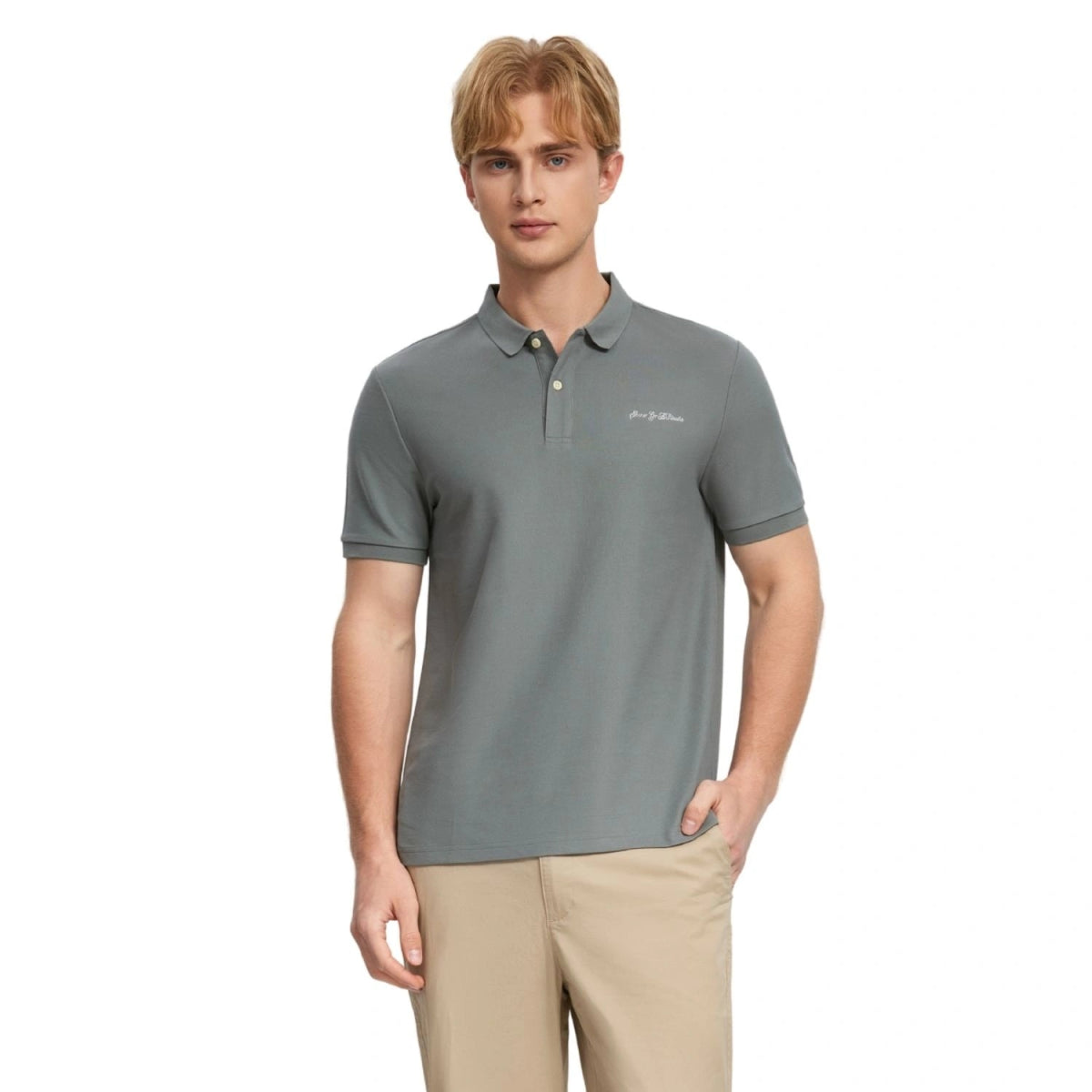 Men's Solid Cool Jade Polo - Giordano