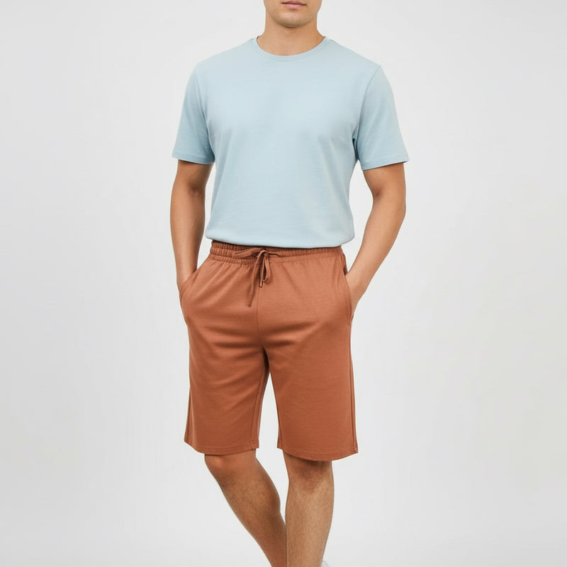Men's Sorona Interlock Knit Shorts: Comfort & Style S - Shop Giordano