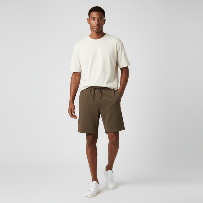 Men's Sorona Interlock Knit Shorts: Comfort & Style S - Shop Giordano