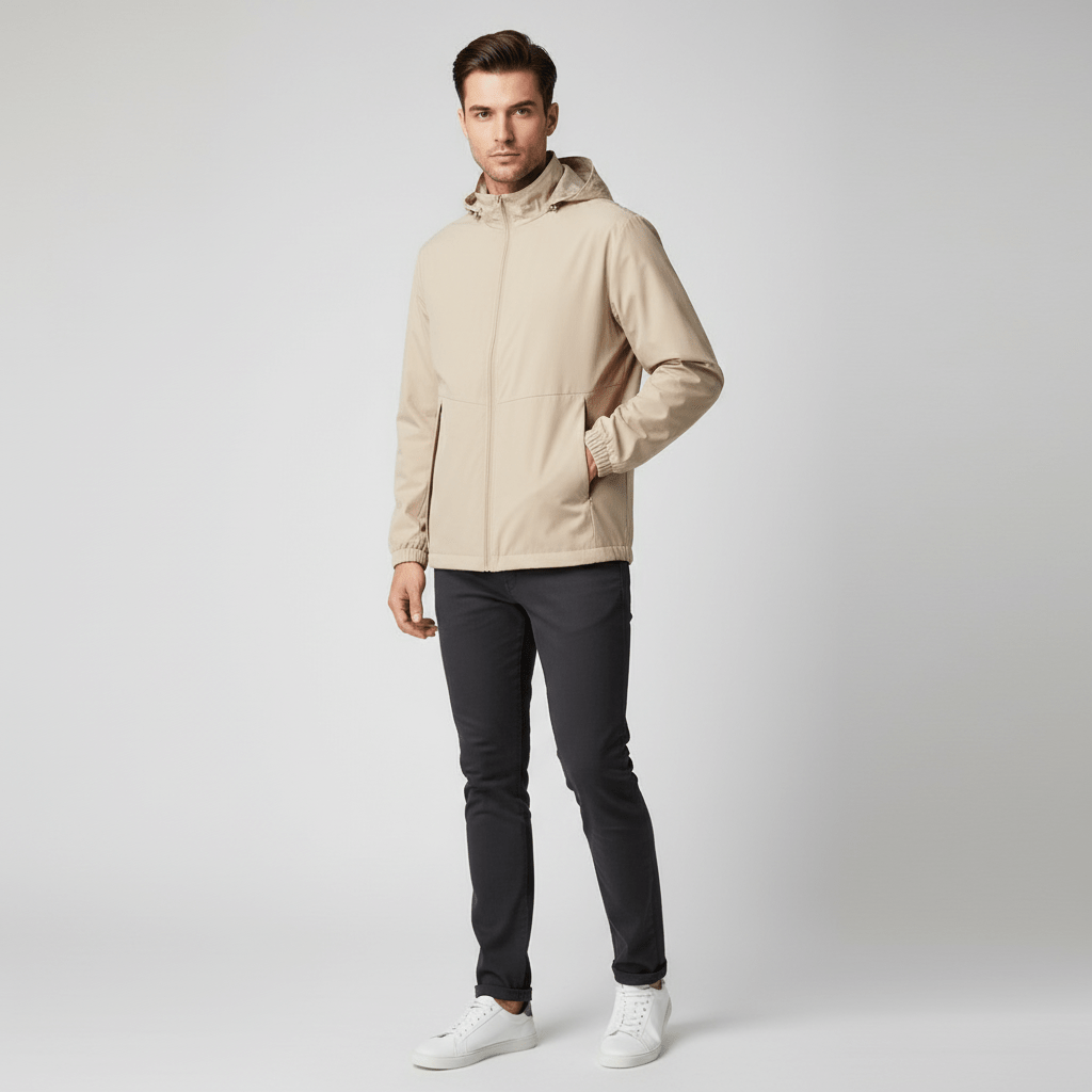 Men's Sorona Windbreaker Jacket - Full Zip Polyester & Lightweight S - Shop Giordano