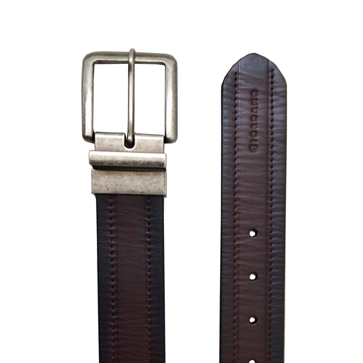 Giordano Men's Stitched Leather Belt - Premium Belts