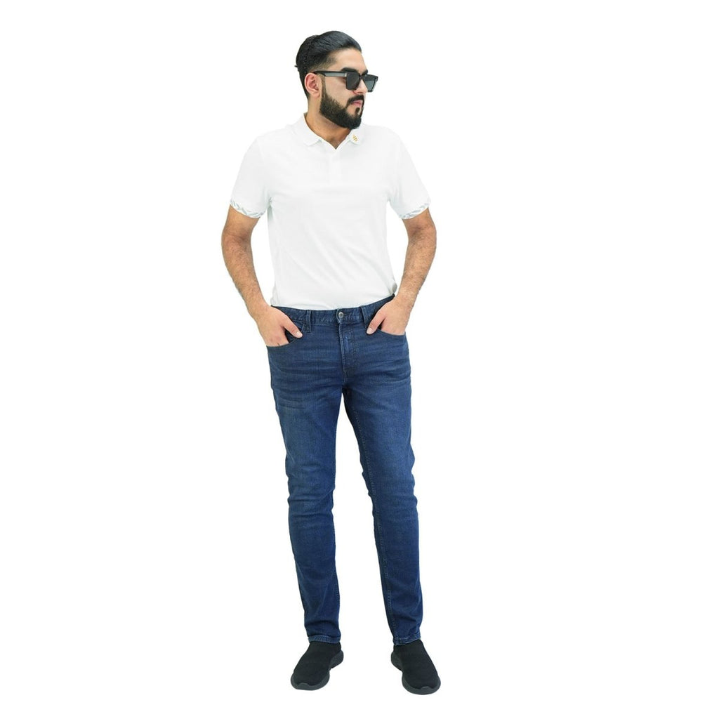 Giordano Men's Stretch Denim Skinny Tapered Jeans - Premium Jeans