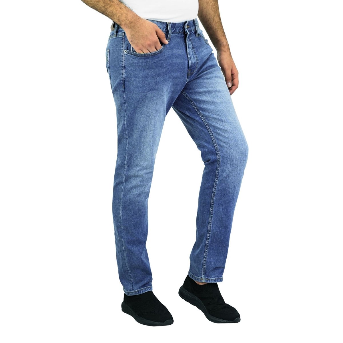 Giordano Men's Stretch Denim Skinny Tapered Jeans - Premium Jeans