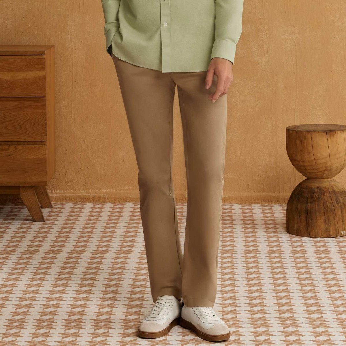Men's Stretch Twill Khaki Pants - Giordano