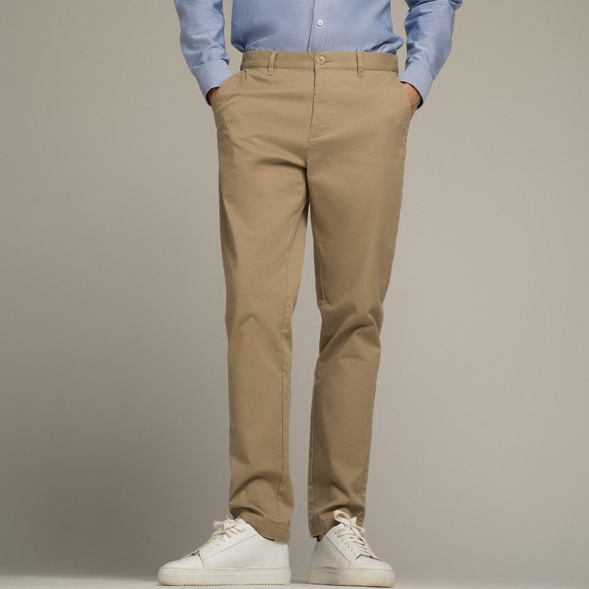 Men's Stretch Twill Khaki Pants - Giordano