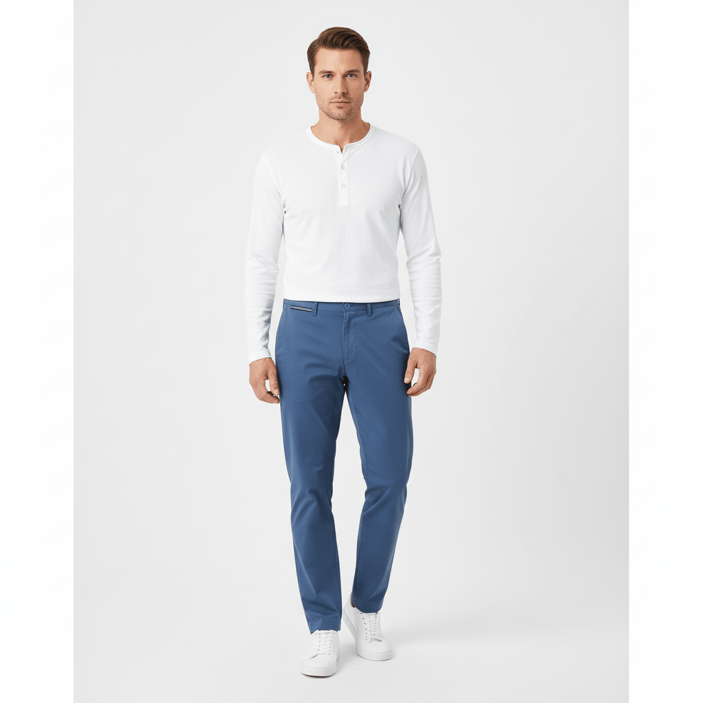 Men's Tapered Khakis - Comfortable Mid - Rise Twill Pants 30 - Shop Giordano