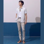 Men's Tapered Khakis - Comfortable Mid - Rise Twill Pants 30 - Shop Giordano