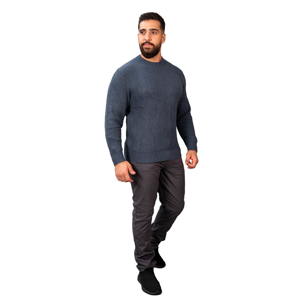 Men’S Textured Stitch Crew Neck Long Sleeve Sweater S - Shop Giordano
