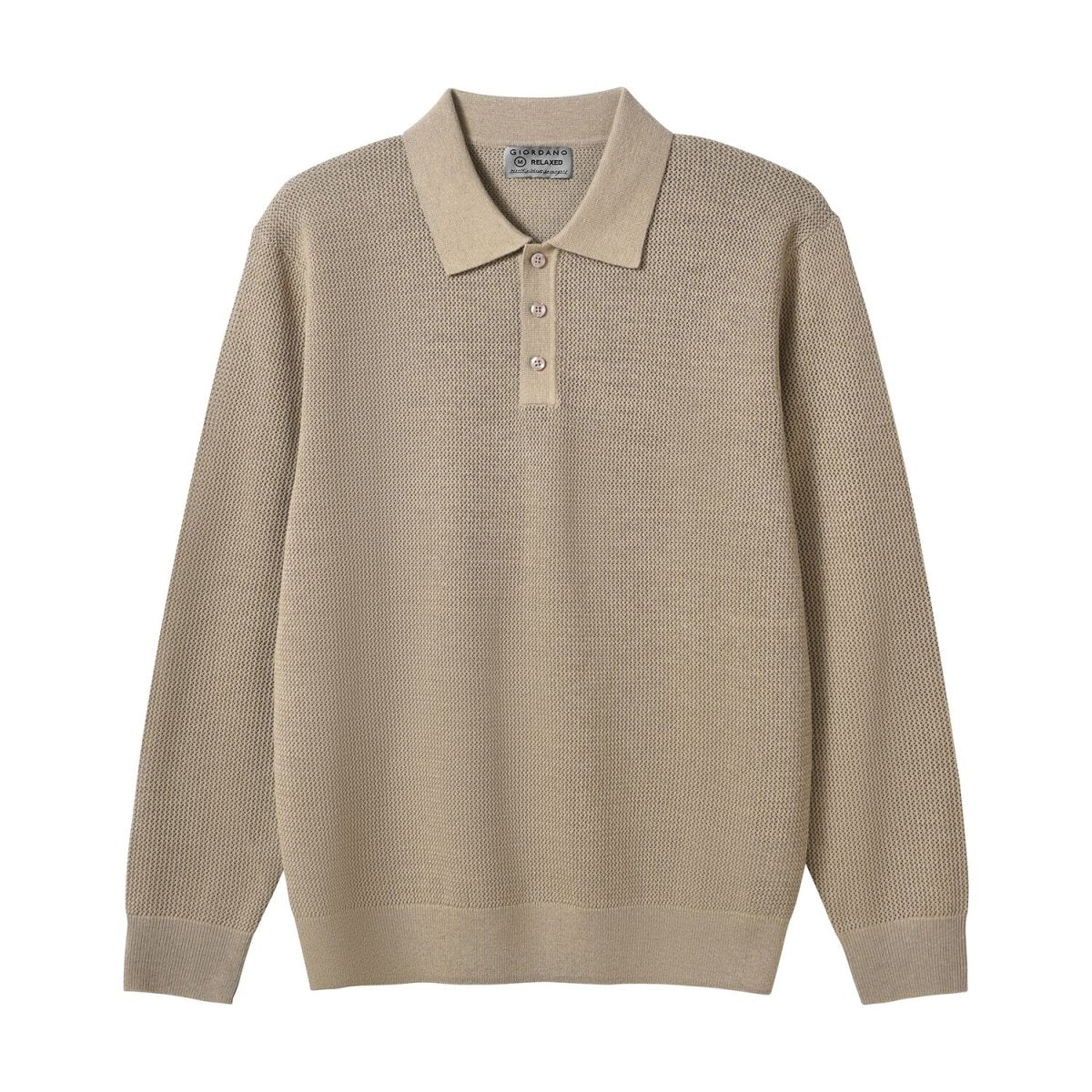 Men’S Textured Stitch Polo Neck Relaxed Fit Sweater S - Shop Giordano