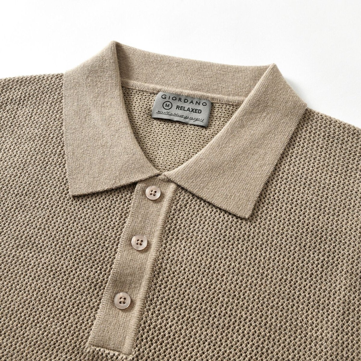 Men’S Textured Stitch Polo Neck Relaxed Fit Sweater S - Shop Giordano