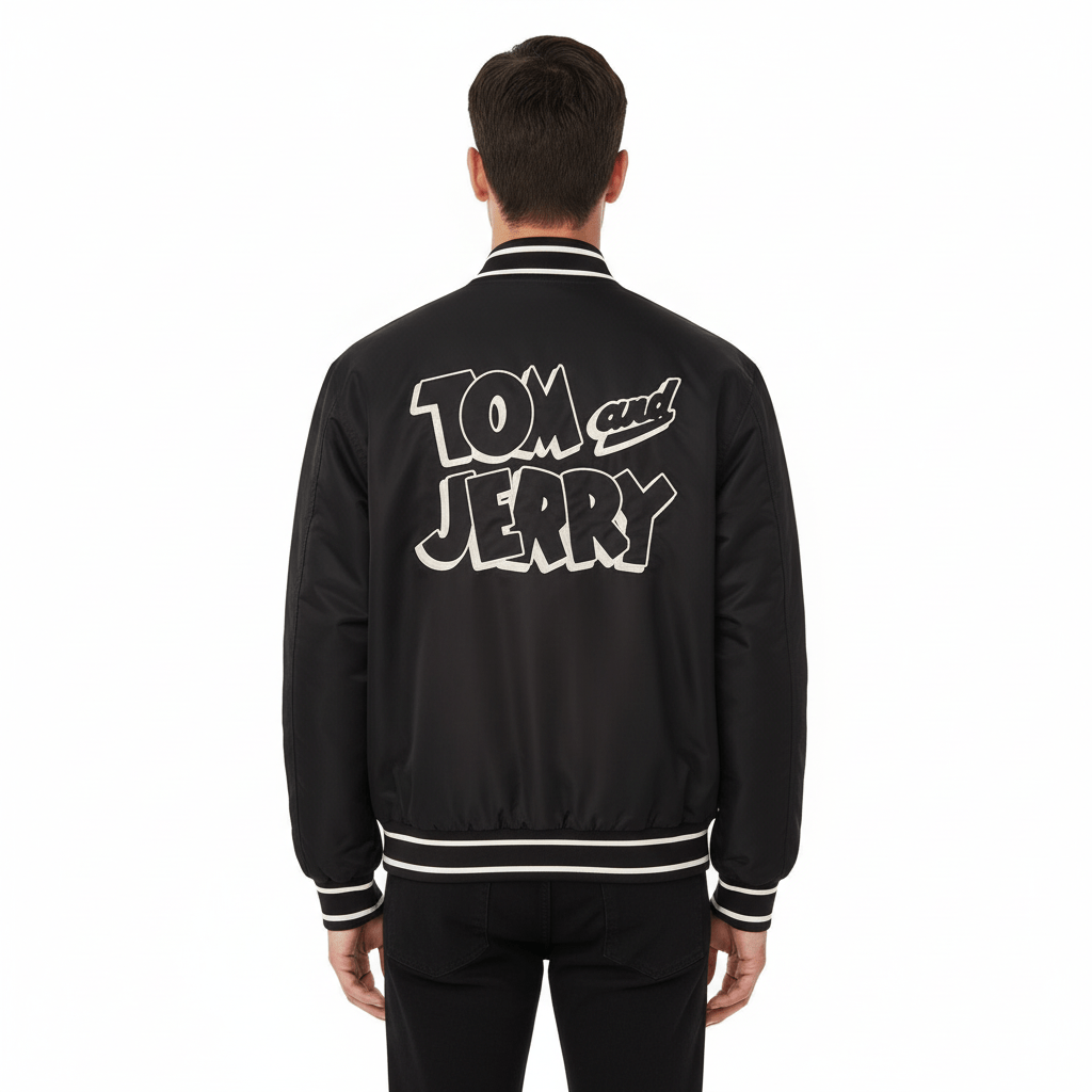 Men's Tom & Jerry Quilted Nylon Jacket M - Shop Giordano