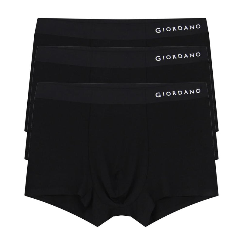 Giordano Men's Trunks: Modal/Spandex Jersey, 3-Pack (Essentials) - Premium Briefs