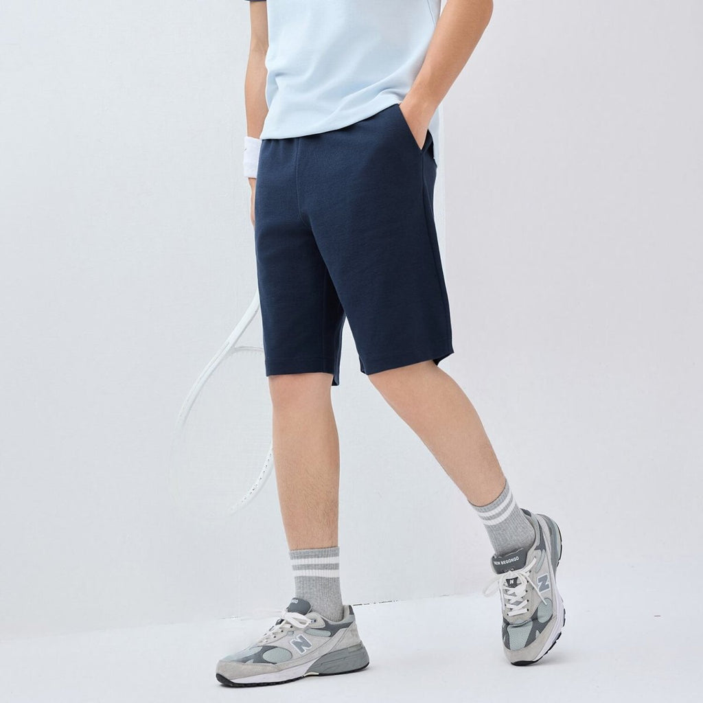 Men's Waffle Knit Elastic Waist Shorts S - Shop Giordano