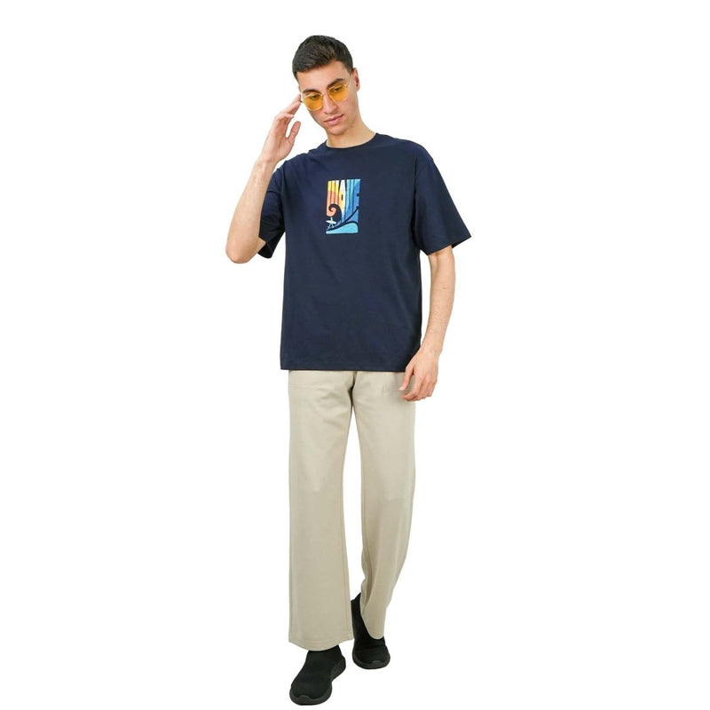 Giordano Men's Wave Print Jersey Print Tee - Premium Print Tee