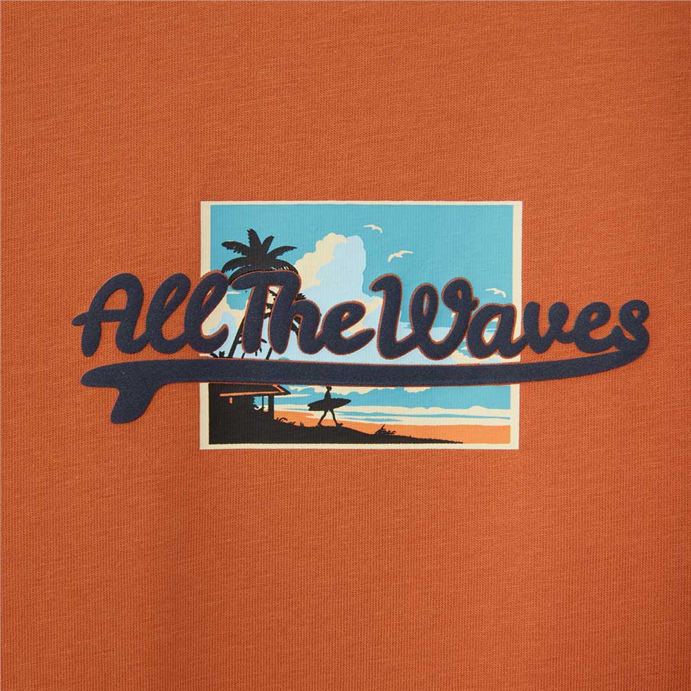 Men's Wave Print Jersey Print Tee - Giordano