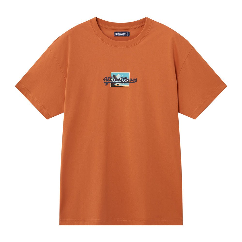 Giordano Men's Wave Print Jersey Print Tee - Premium Print Tee