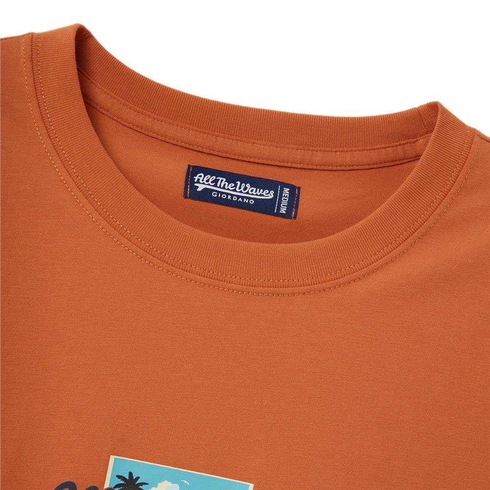 Giordano Men's Wave Print Jersey Print Tee - Premium Print Tee