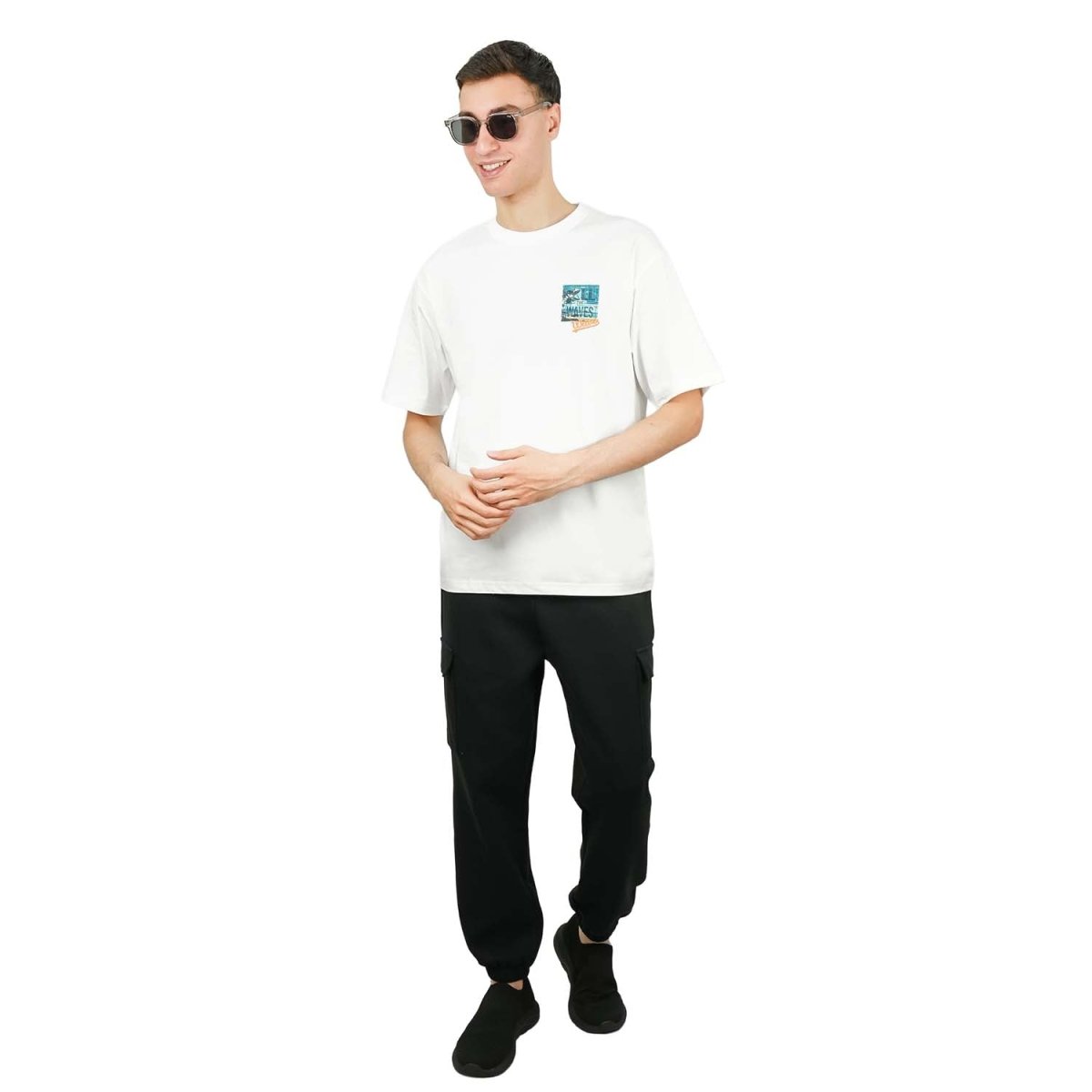 Men's Wave Print Jersey Print Tee - Giordano