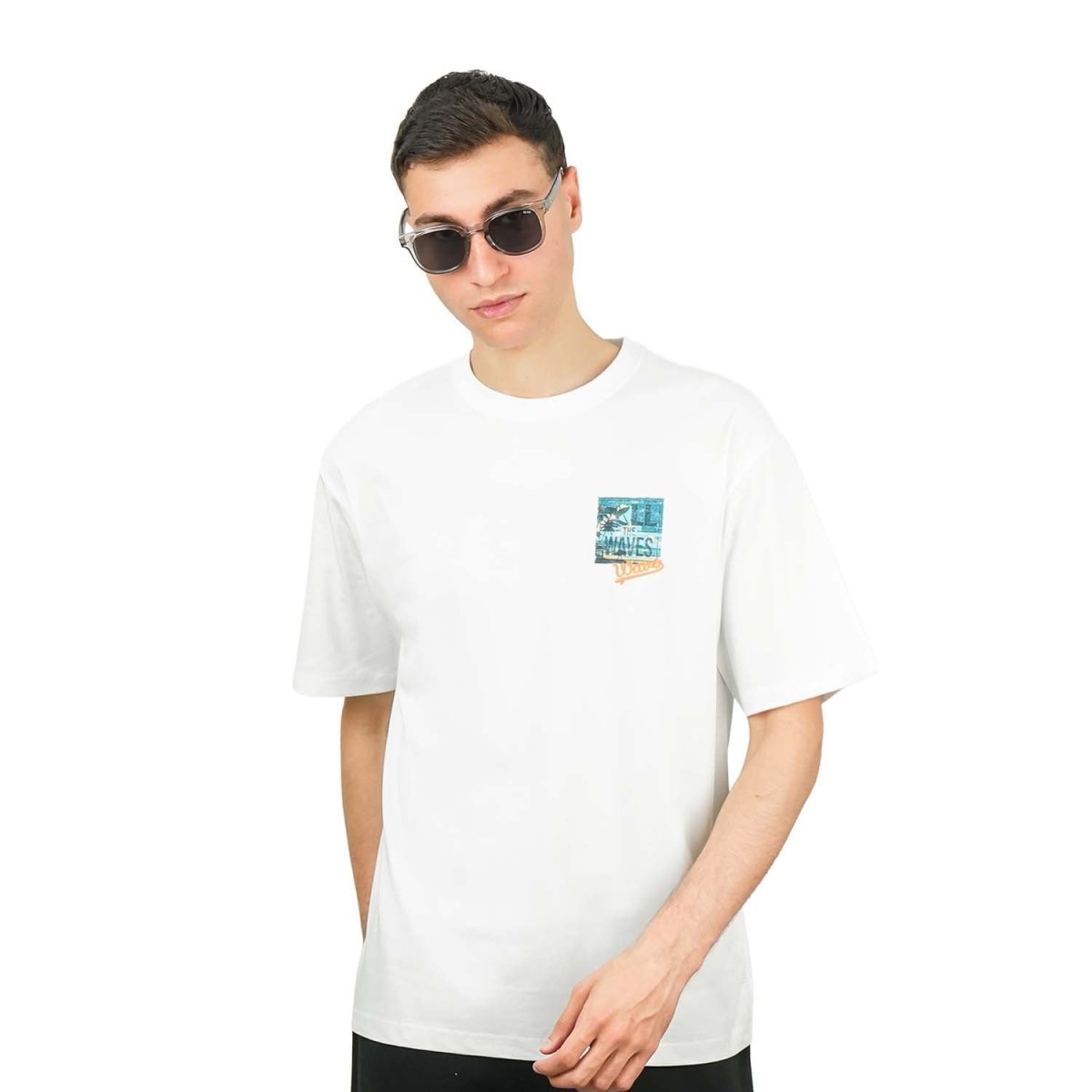 Men's Wave Print Jersey Print Tee S - Shop Giordano