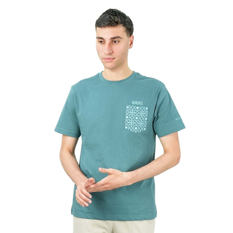 Men's World Without Strangers Print Tee - Slim Fit, Crew Neck, Cotton S - Shop Giordano