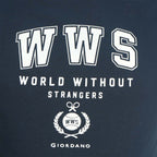 Men's World Without Strangers Print Tee - Slim Fit, Crew Neck, Cotton S - Shop Giordano