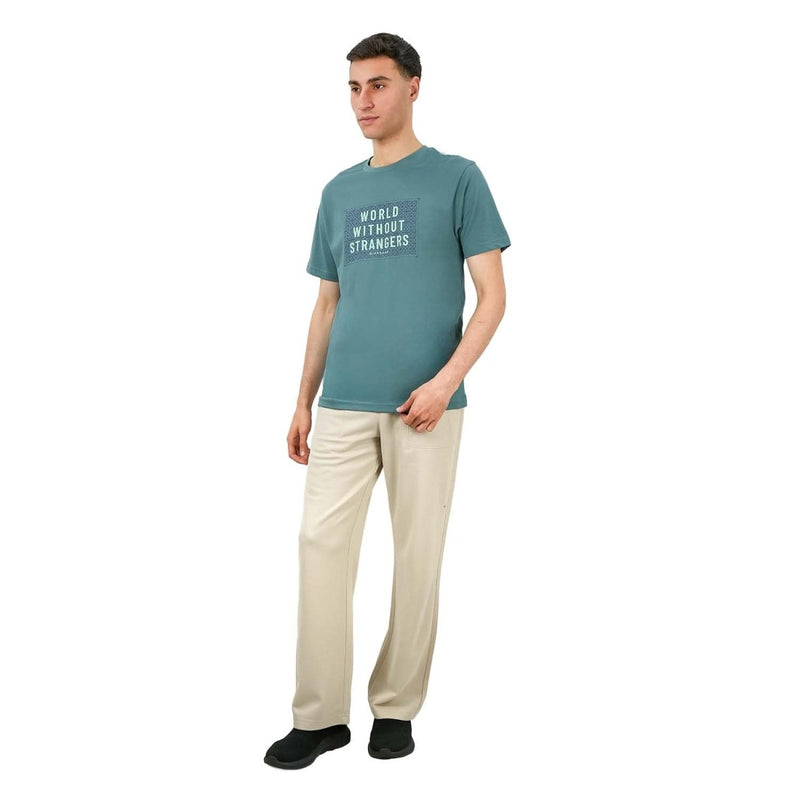 Giordano Men's World Without Strangers Print Tee - Slim Fit, Crew Neck, Cotton - Premium Print Tee