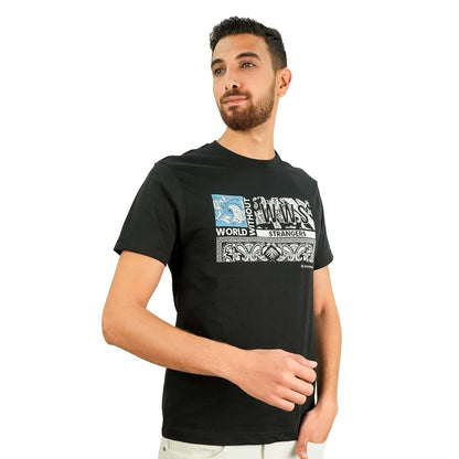 Men's World Without Strangers Print Tee - Slim Fit, Crew Neck, Cotton - Giordano