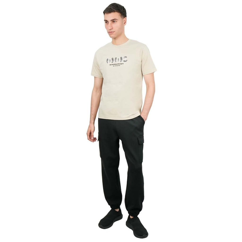 Men's World Without Strangers Print Tee - Slim Fit, Crew Neck, Cotton S - Shop Giordano