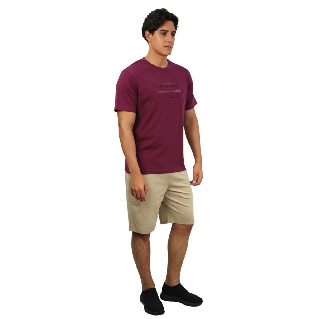 Giordano Men's World Without Strangers Print Tee - Slim Fit, Crew Neck, Cotton - Premium Print Tee