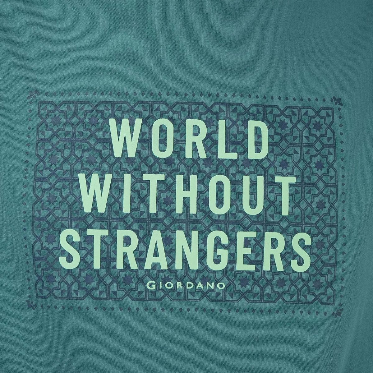 Men's World Without Strangers Print Tee - Slim Fit, Crew Neck, Cotton - Giordano