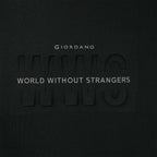 Giordano Men's World Without Strangers Print Tee - Slim Fit, Crew Neck, Cotton - Premium Print Tee