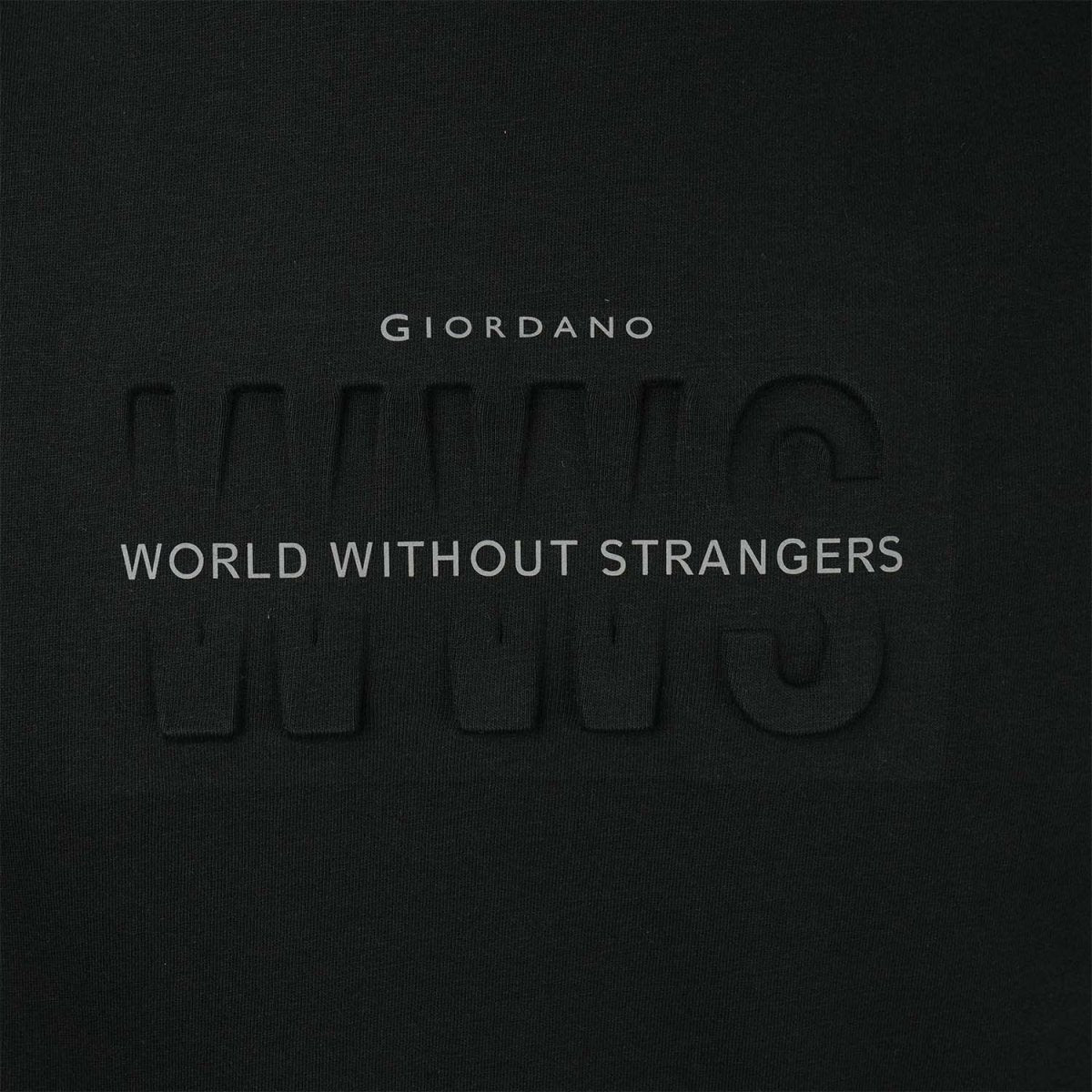 Giordano Men's World Without Strangers Print Tee - Slim Fit, Crew Neck, Cotton - Premium Print Tee