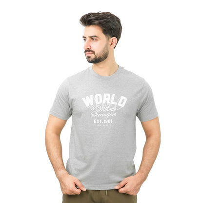 Men's World Without Strangers Print Tee - Slim Fit, Crew Neck, Cotton - Giordano